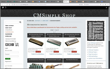 OnlineShop für CMSimple
