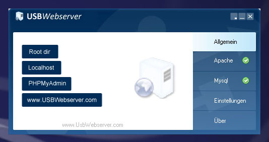USBWebserver Screenshot